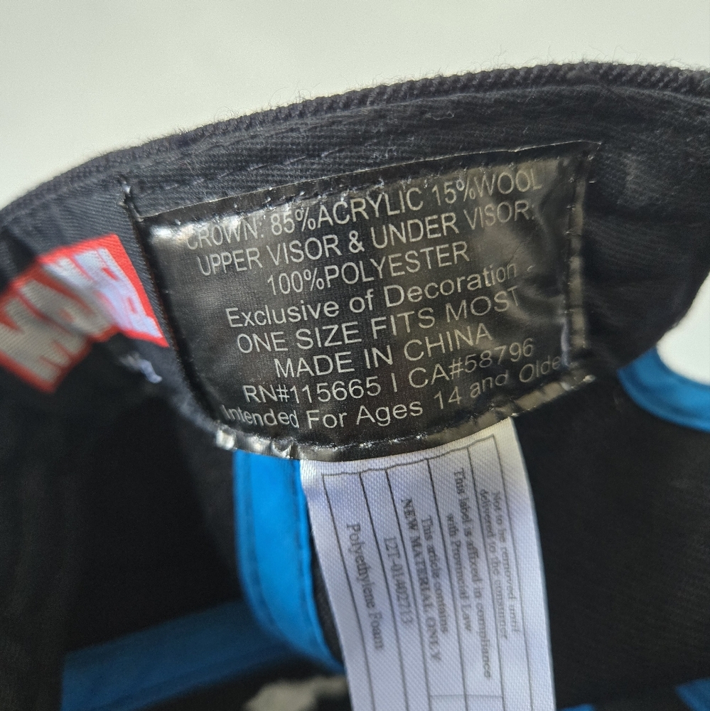 MARVEL Black Bold Graphic Comics/Movie Franchise Baseball Cap - Picture 8 of 8